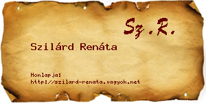 Szilárd Renáta névjegykártya