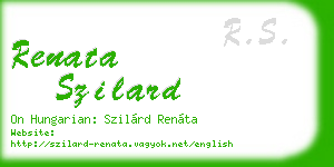 renata szilard business card