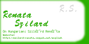 renata szilard business card